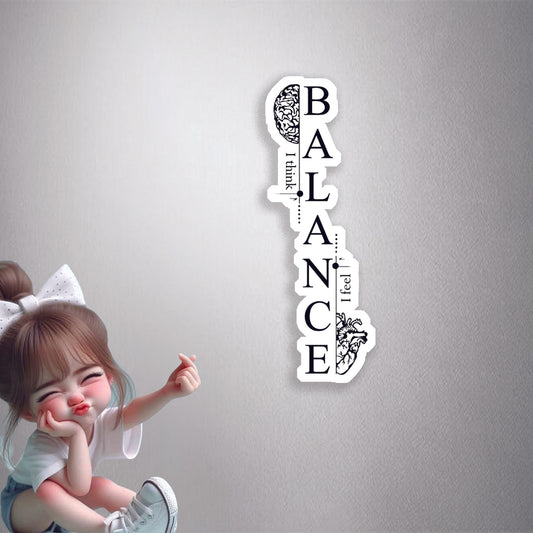Balance Heart and Mind Premium Vinyl Stickers