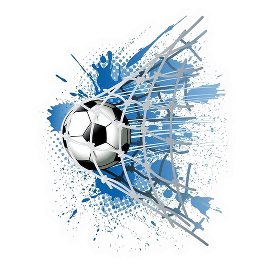 Football in Goal Post Premium Vinyl Stickers