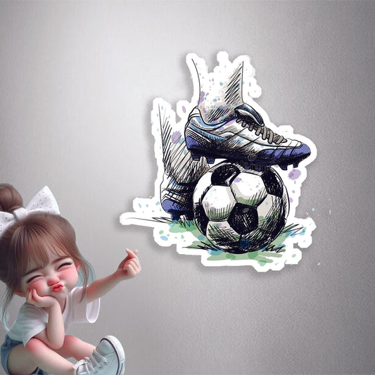 Ready to kick Football Premium Vinyl Stickers