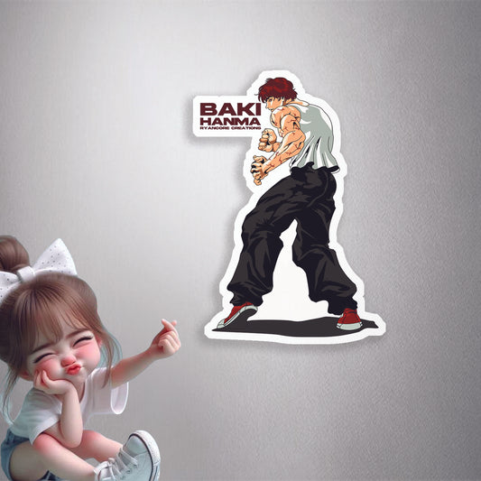 Baki Hanma Kicking Pose Premium Vinyl Stickers