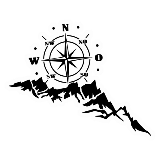 Uphills Compass Premium Vinyl Stickers