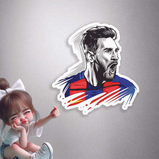 Messi in Josh Premium Vinyl Stickers
