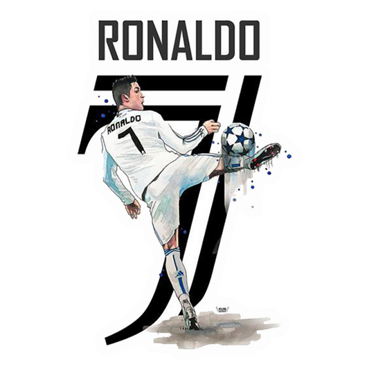 Aesthettic Ronaldo and his Jersey no. Vinyl Stickers