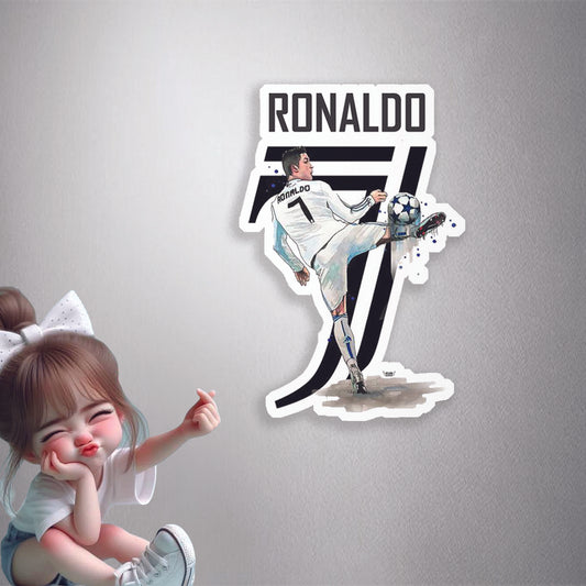 Aesthettic Ronaldo and his Jersey no. Vinyl Stickers