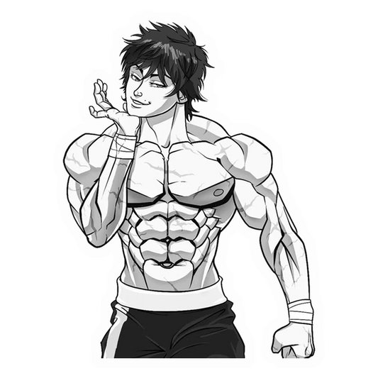 Baki Hanma Neck Cracking pose Premium Vinyl Stickers