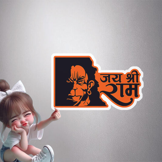 Hanuman, Jai Shree Ram Premium Vinyl Stickers