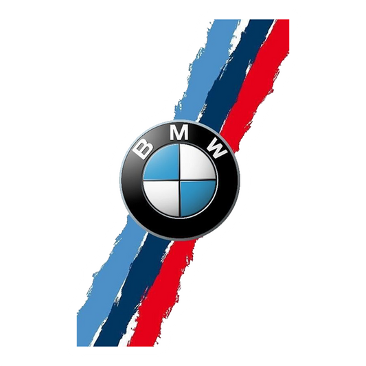 BMW Striped Logo Premium Vinyl Stickers