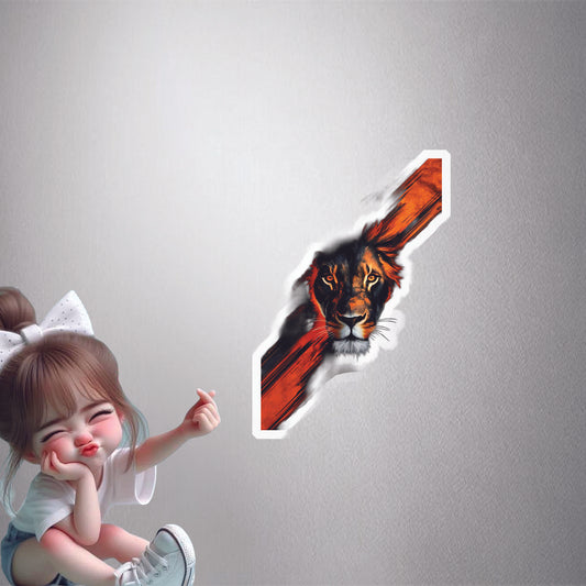 Dark Lion striped Premium Vinyl Stickers