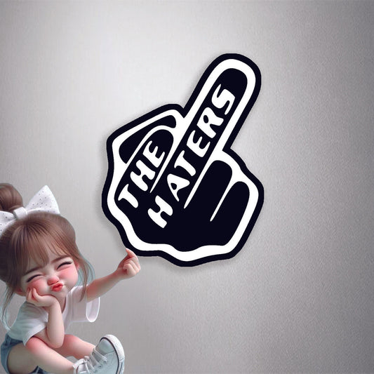 Haters Middle Finger Premium Vinyl Stickers