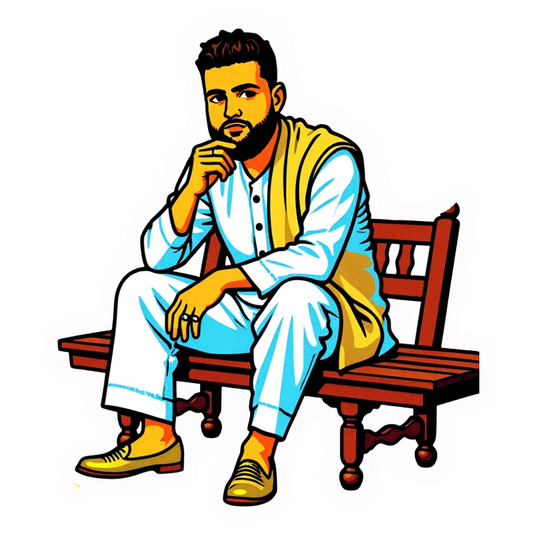 Karan Aujla Desi Look Premium Vinyl Stickers