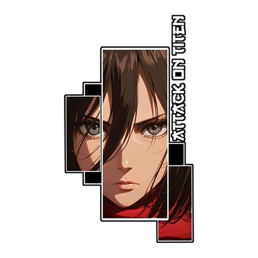 Mikasa ackerman (framed) Premium Vinyl Stickers
