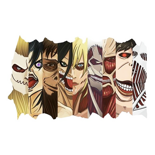 Attack on Titan all Titans cutout Premium Vinyl Stickers