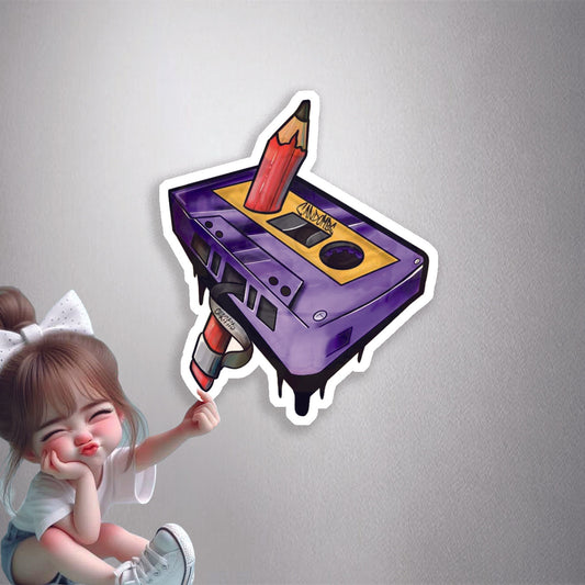 Cassette Tape Rewind Premium Vinyl Stickers