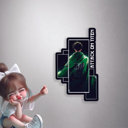 levi ackerman back pose  Premium Vinyl Stickers