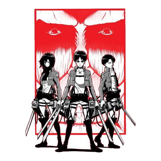 Attack on Titan action poster Premium Vinyl Sticker