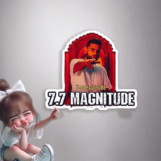 Karan Aujla 7.7 Magnitude Premium Vinyl Stickers