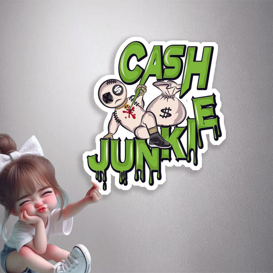 Cash Junkie Voodoo Premium Vinyl Stickers