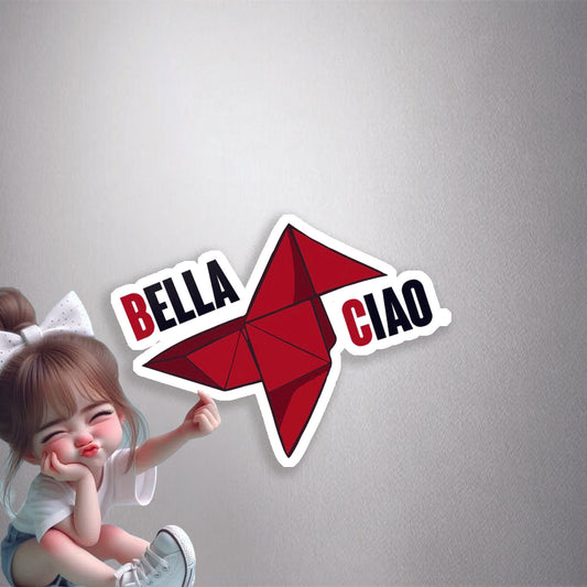 Bella Ciao Origami Premium Vinyl Stickers