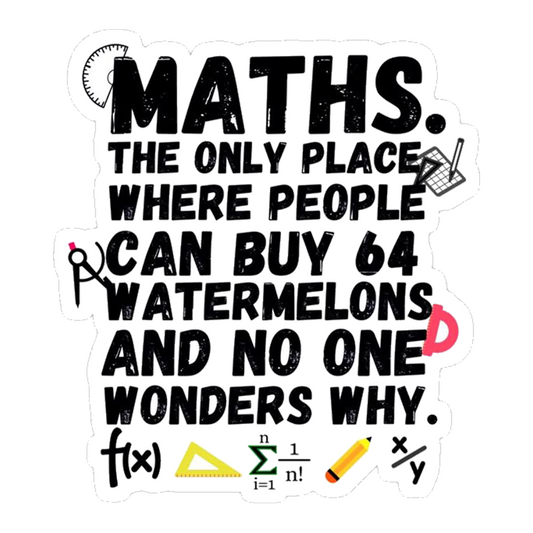 Math Watermelon Riddle Premium Vinyl Stickers