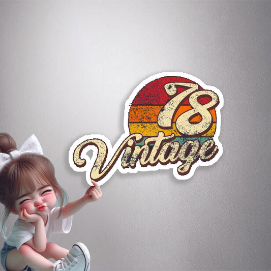 Vintage 78 Sunset Premium Vinyl Stickers