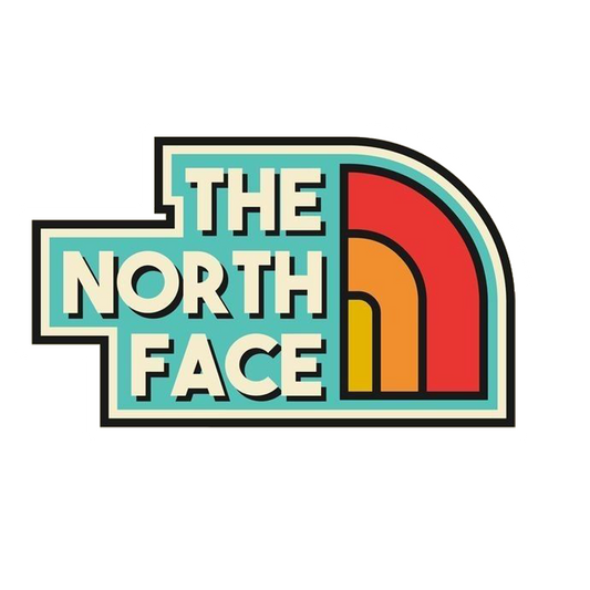 North Face Retro Logo Premium Vinyl Stickers