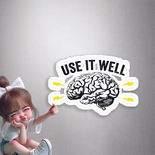 Use It Well Brain Premium Vinyl Stickers