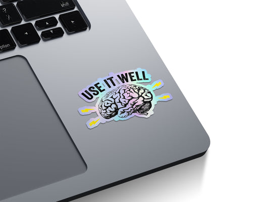 Use It Well Brain Holographic Stickers