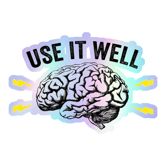 Use It Well Brain Holographic Stickers