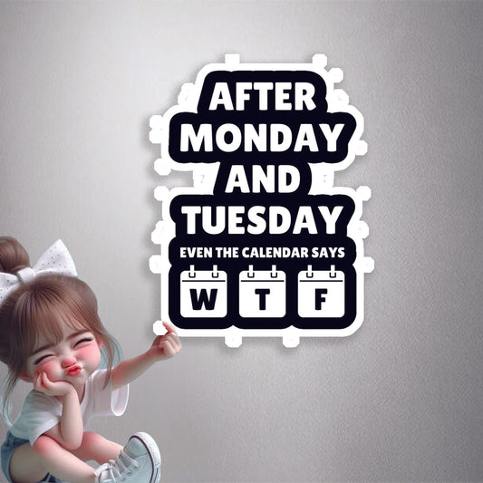 Calendar WTF Humour Premium Vinyl Stickers