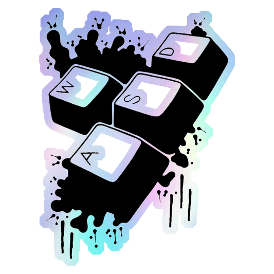 WASD Gaming Keys Holographic Stickers