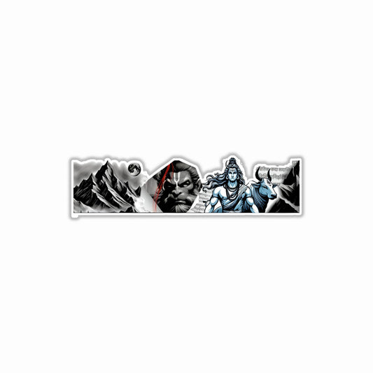 Shiva and Hanuman ,Kedarnath  Bumper Sticker