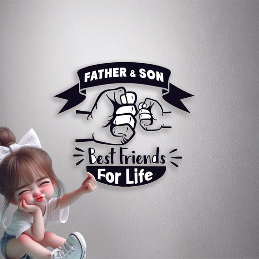 Father Son Best Friends Premium Vinyl Stickers