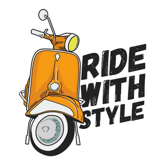 Ride With Style Scooter Premium Vinyl Stickers