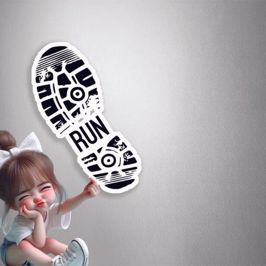 Running Sole Print Premium Vinyl Stickers