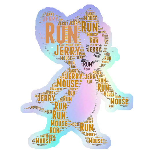 Run Jerry Run Holographic Stickers