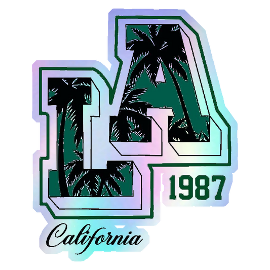 LA 1987 California Holographic Stickers