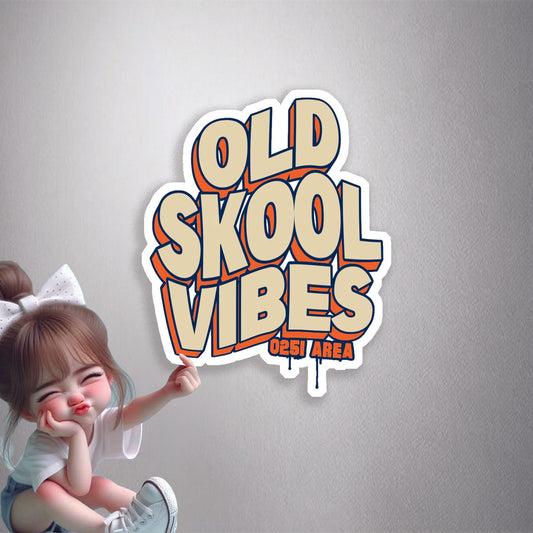 Old Skool Vibes Premium Vinyl Stickers