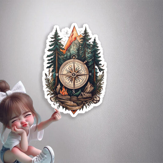 Adventure Compass Premium Vinyl Stickers