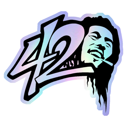 420 Bob Marley Holographic Stickers