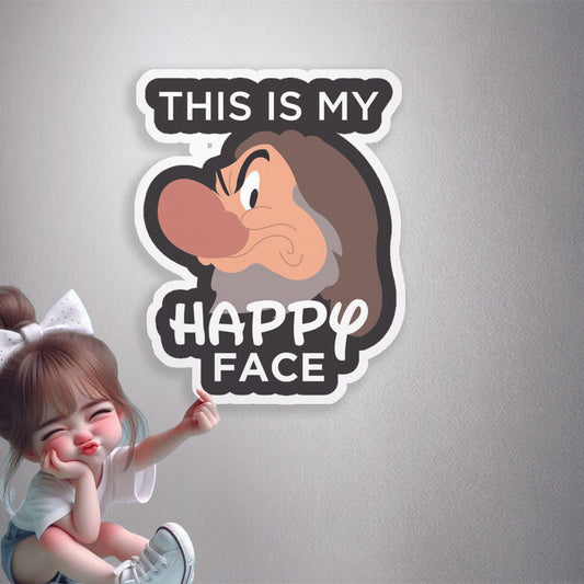 This Is My Happy Face Premium Vinyl Stickers