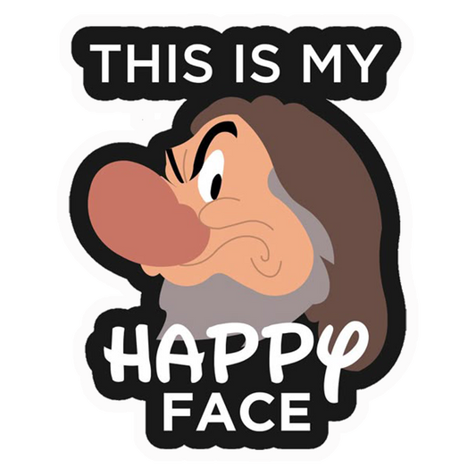 This Is My Happy Face Premium Vinyl Stickers