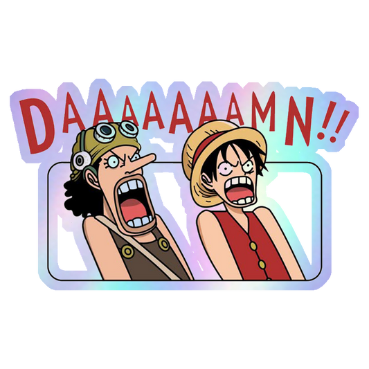 One Piece Damn Holographic Stickers