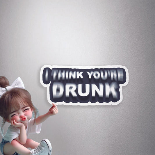 I Think You're Drunk Premium Vinyl Stickers