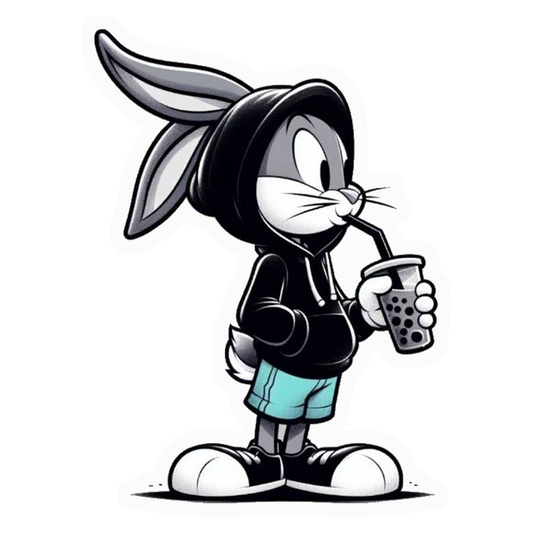 Bugs Bunny Boba Tea Premium Vinyl Stickers