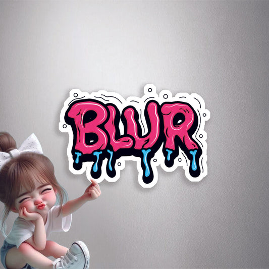Pink Blur Graffiti Premium Vinyl Stickers