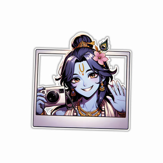 Krishna Taking Selfie Bumper Sticker