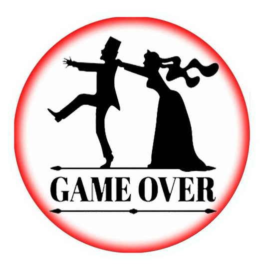 Game Over Wedding Premium Vinyl Stickers