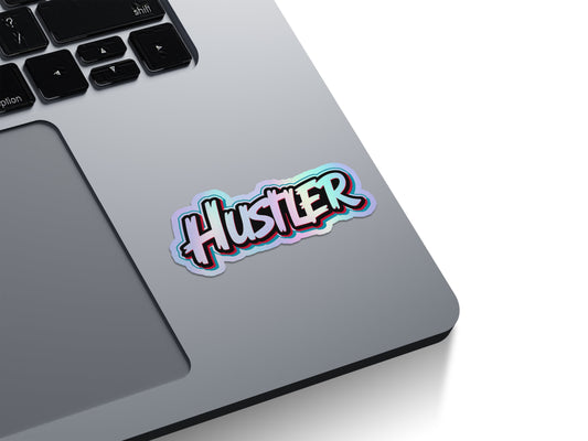 Hustler Bold Style Holographic Stickers