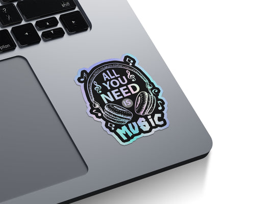 All You Need Is Music Holographic Stickers