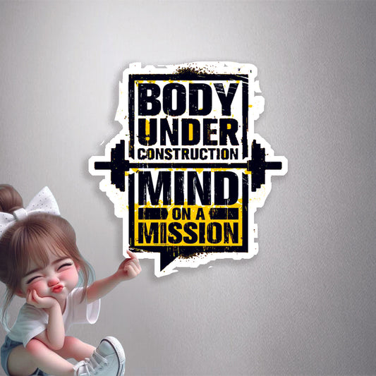 Body Under Construction Premium Vinyl Stickers